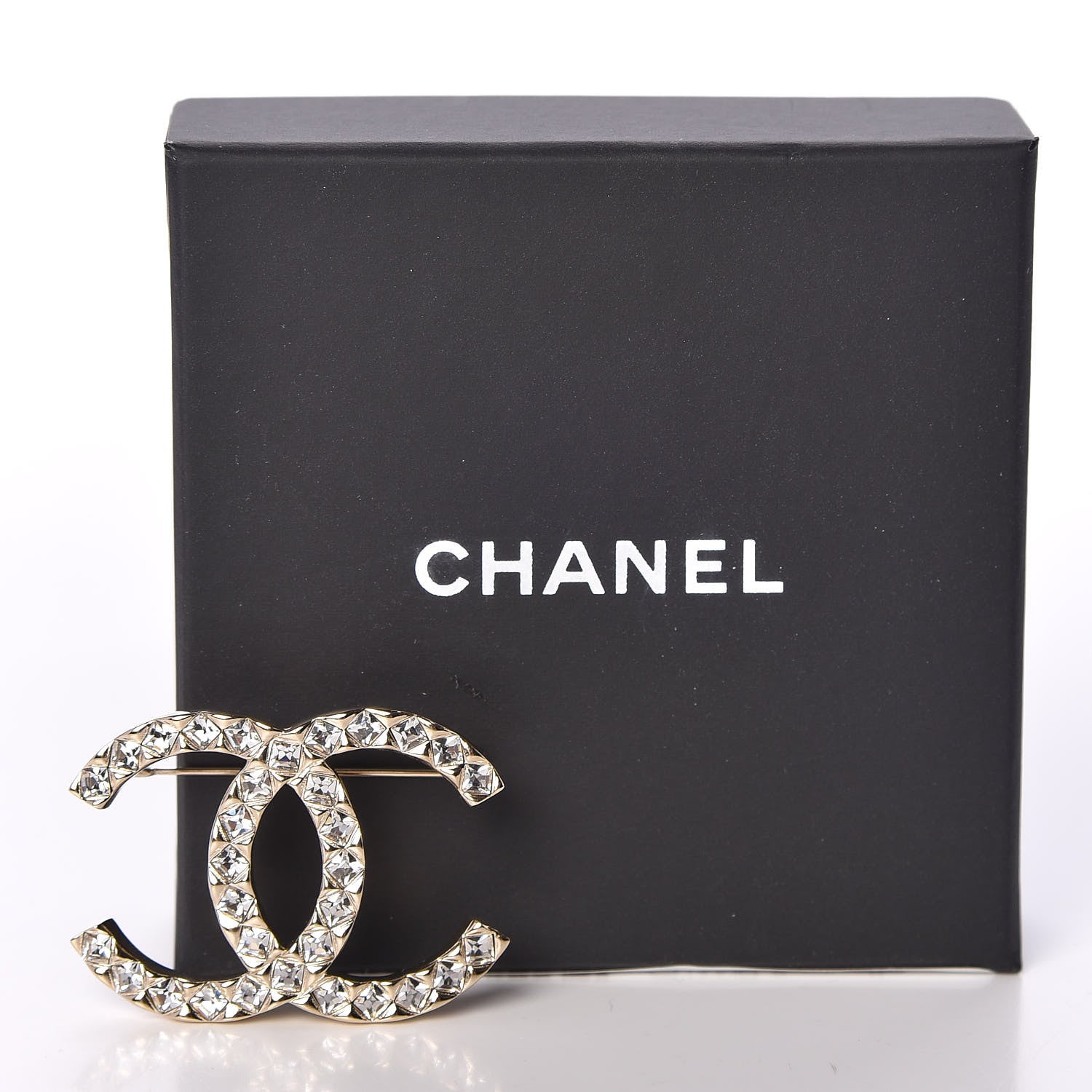 Chanel Baguette Crystal High Society CC Earrings Gold 3 of 3