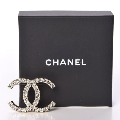 Chanel Baguette Crystal High Society CC Earrings Gold 3 of 3