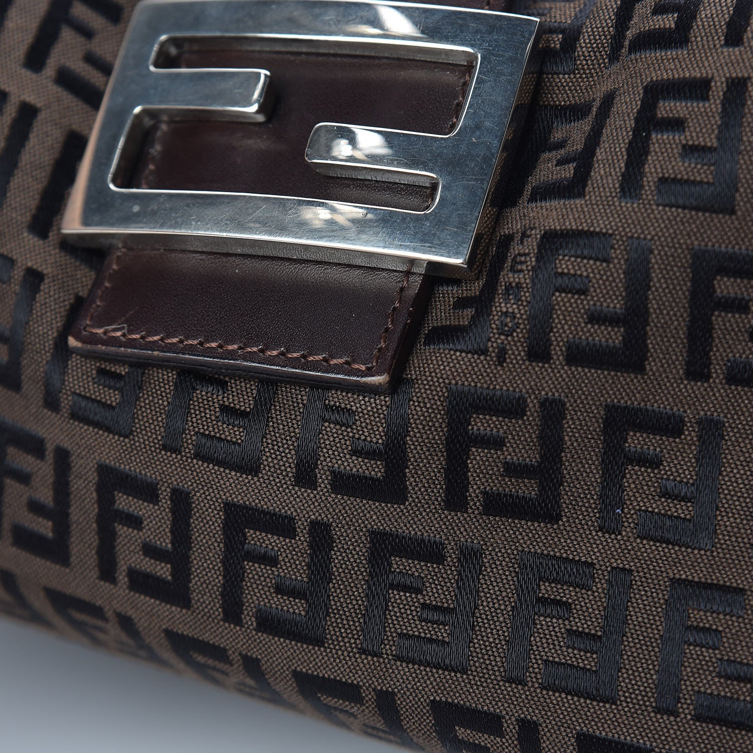 Fendi Zucchino Small Shoulder Bag Tobacco 11 of 11