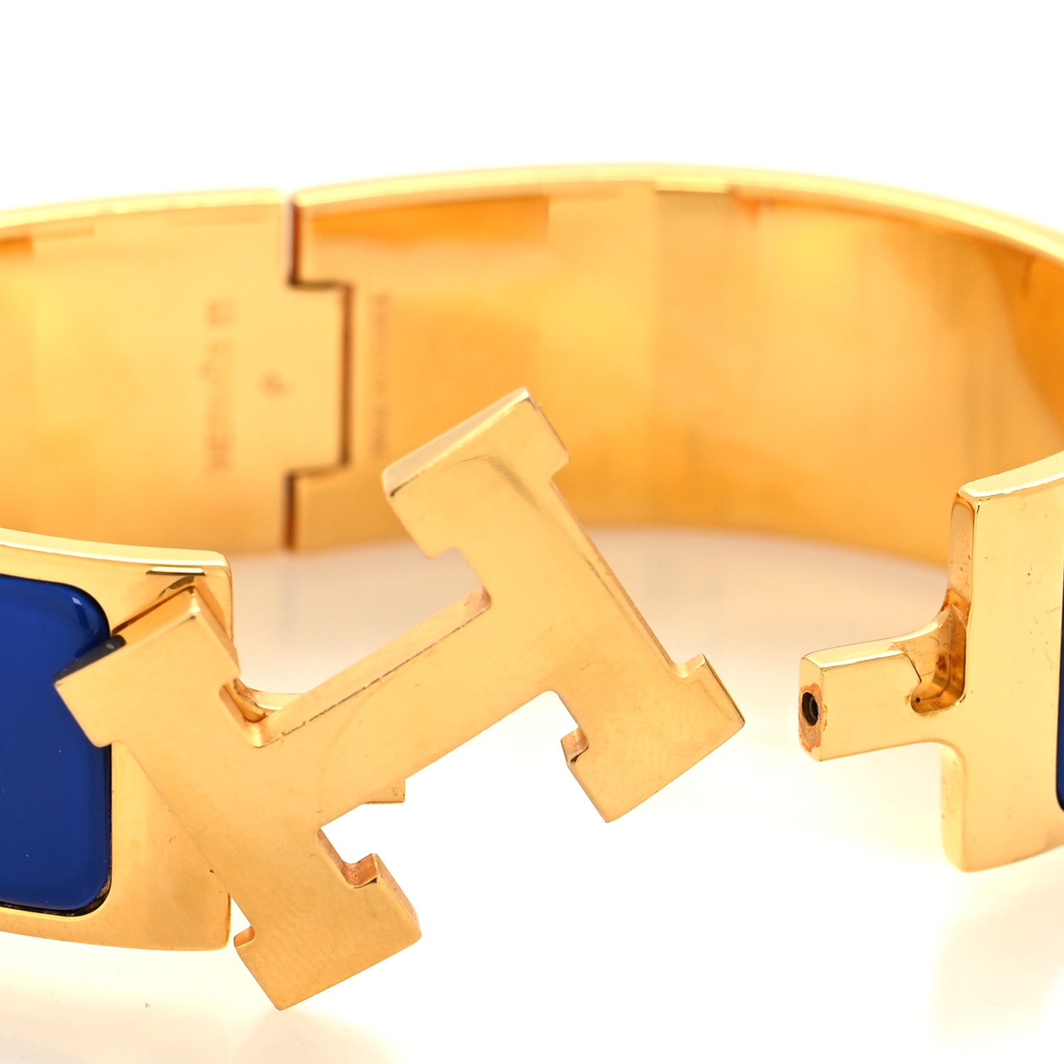 Hermes Enamel Wide Clic Clac H Bracelet GM Bleu Royal 4 of 5