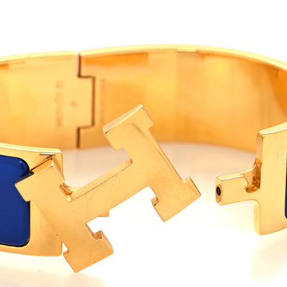 Hermes Enamel Wide Clic Clac H Bracelet GM Bleu Royal 4 of 5