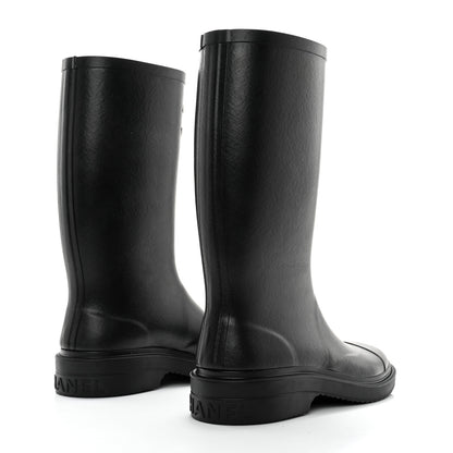 Chanel Caoutchouk CC High Boots 39 Black 4 of 8