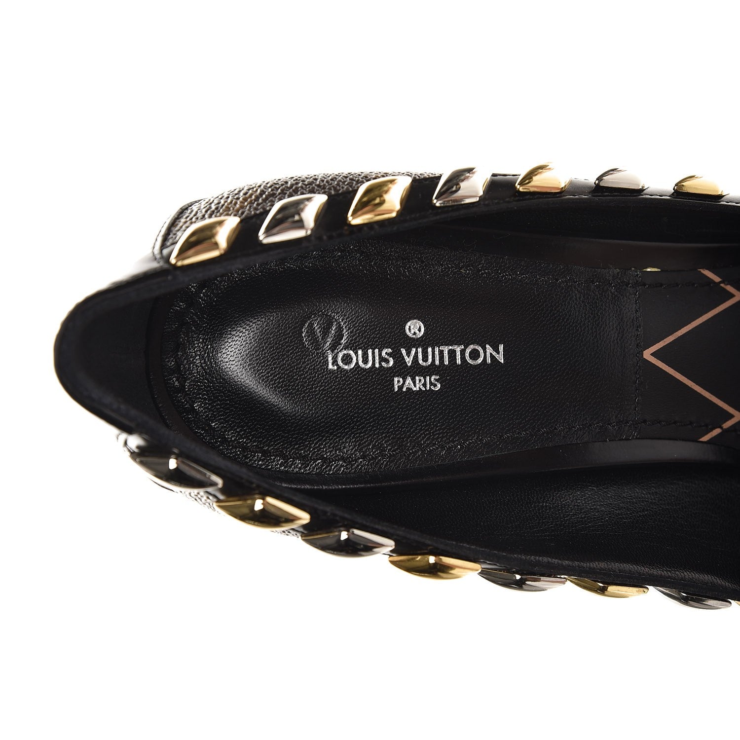 Louis Vuitton Calfskin Monogram Eldorado Pumps 37.5 Cacao 6 of 11