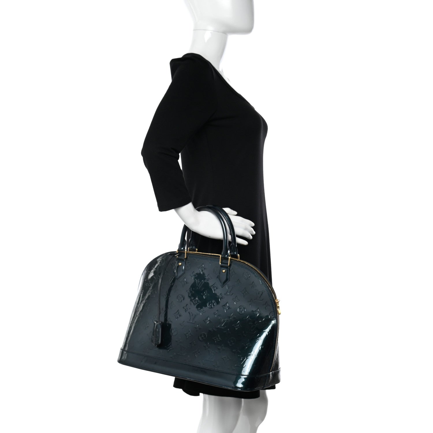 Louis Vuitton Vernis Alma GM Blue Nuit 2 of 13