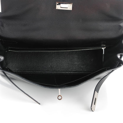 Hermes Evergrain Kelly Retourne 35 Black 18 of 19