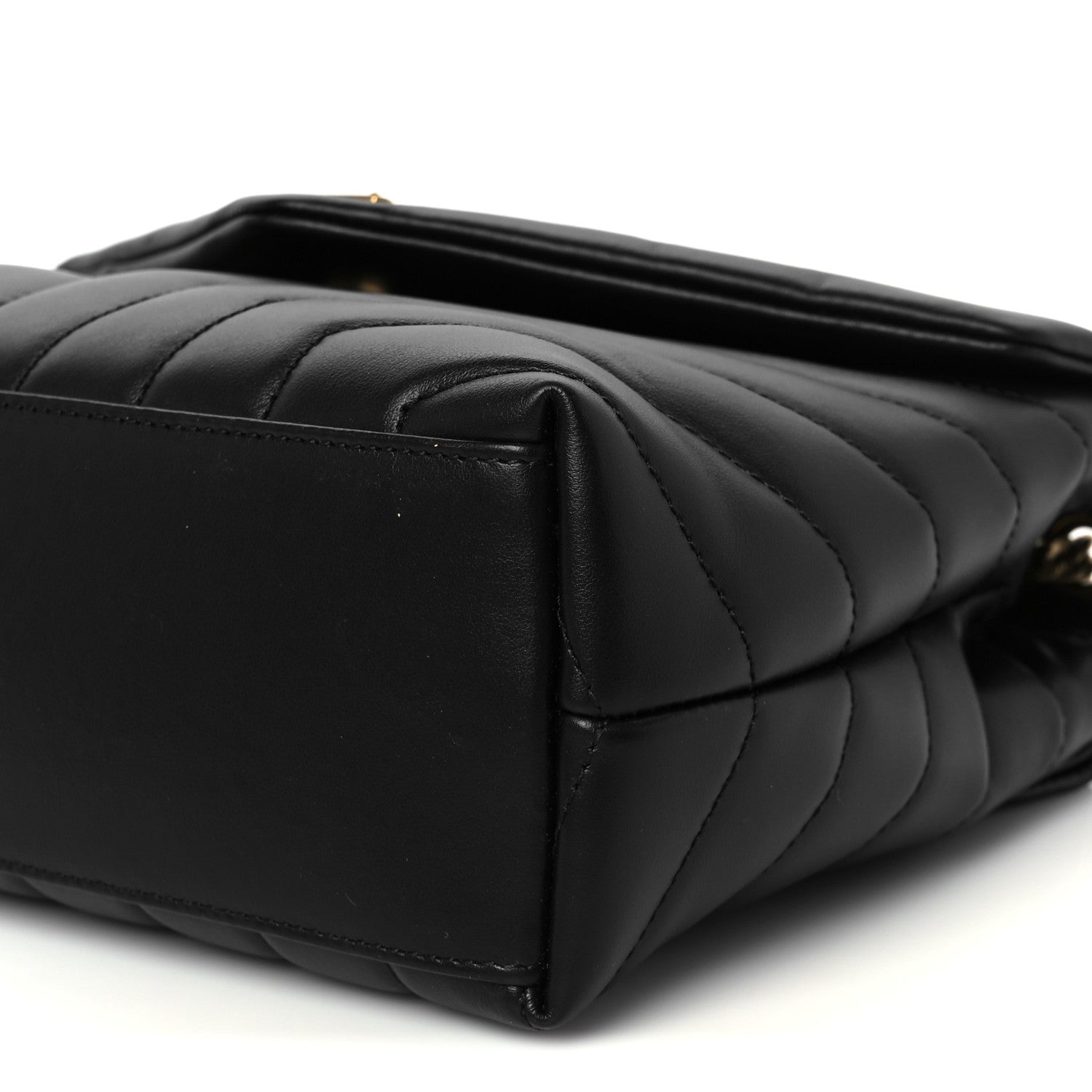 Saint Laurent Calfskin Y Quilted Monogram Small Loulou Chain Satchel Black 12 of 12