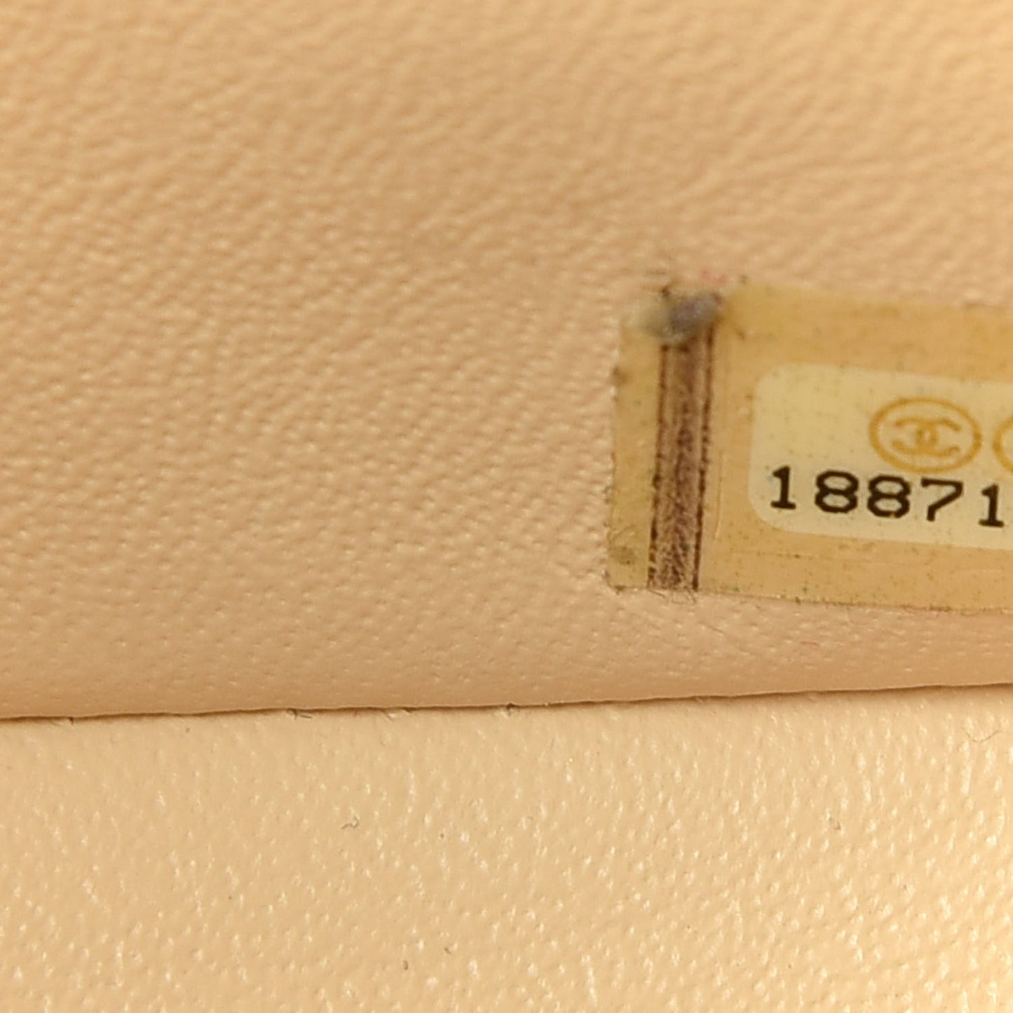 Lambskin Quilted Mini Rectangular Flap Beige