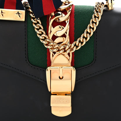 Gucci Calfskin Mini Sylvie Chain Shoulder Bag Black 8 of 12