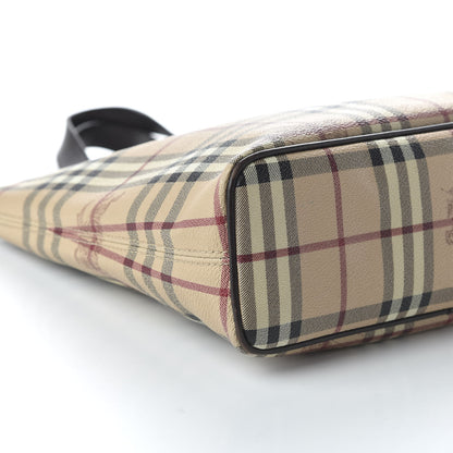 Burberry Haymarket Check Small Onslow Tote Chocolate 6 of 9