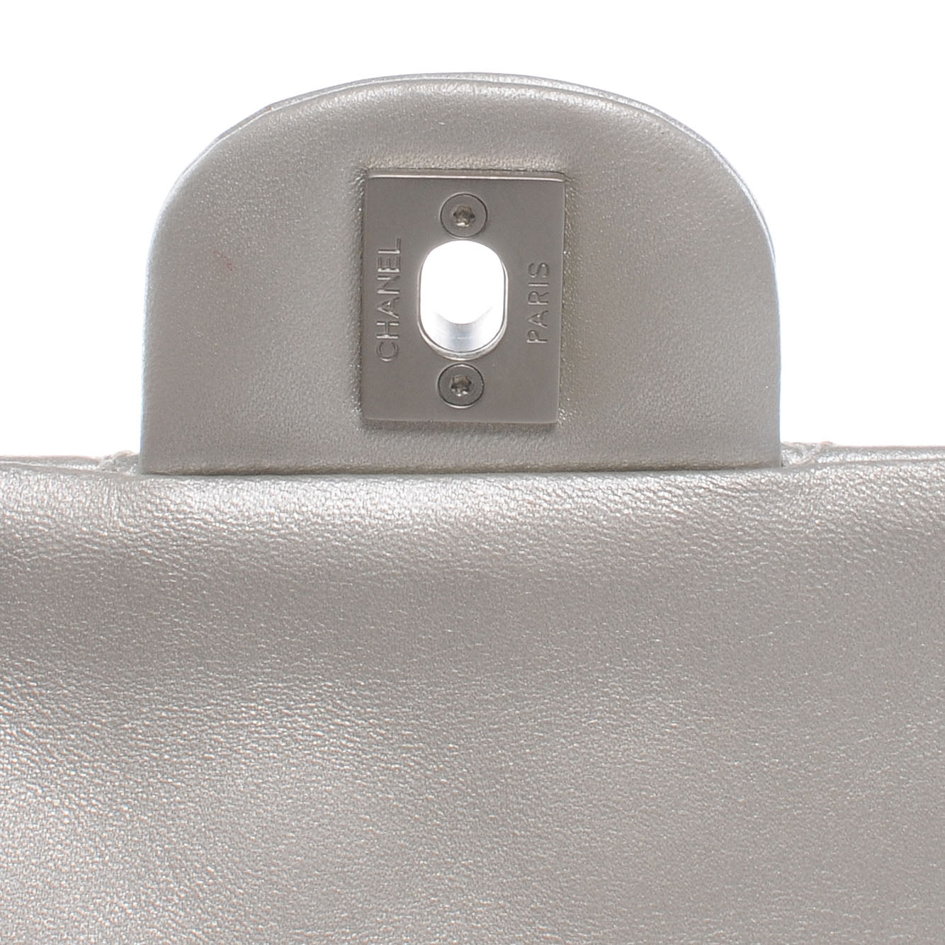 Chanel Lambskin Medium Double Flap Silver 5 of 8