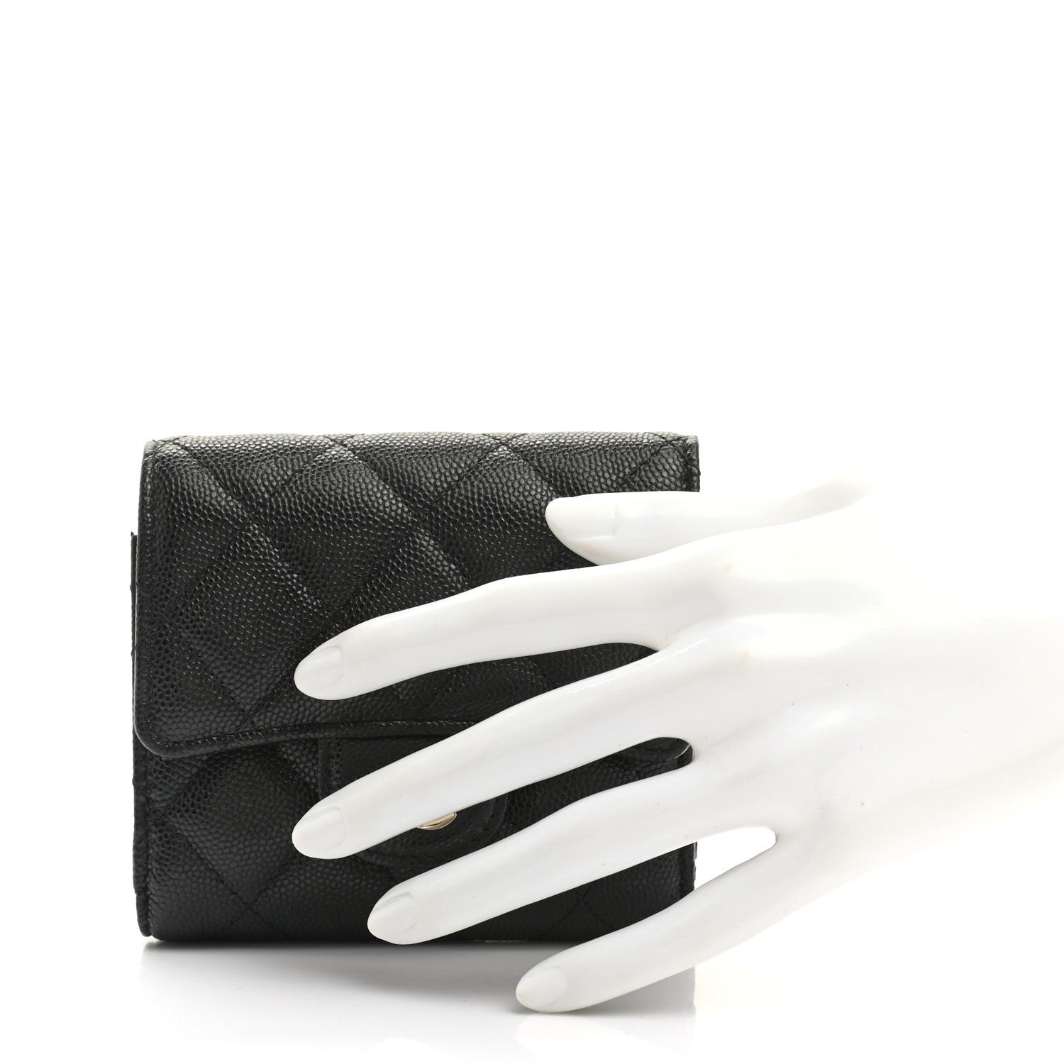 Chanel Caviar Quilted Small Flap Wallet Black 2 of 8