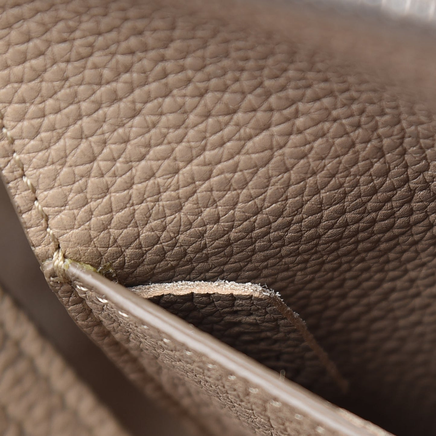 Baby Grained Calfskin Small Tri-Fold Bag Light Taupe
