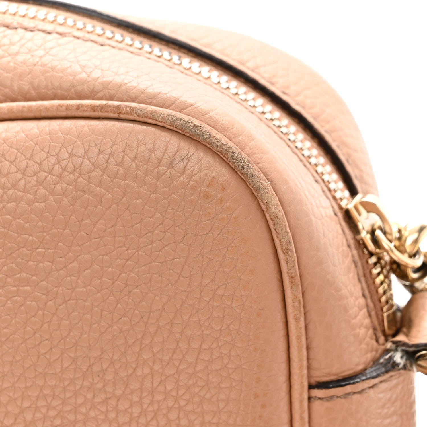 Gucci Pebbled Calfskin Small Soho Disco Bag Camelia 16 of 18