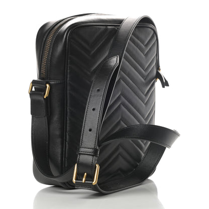 Gucci Calfskin Matelasse GG Marmont Travel Bag Black 3 of 10