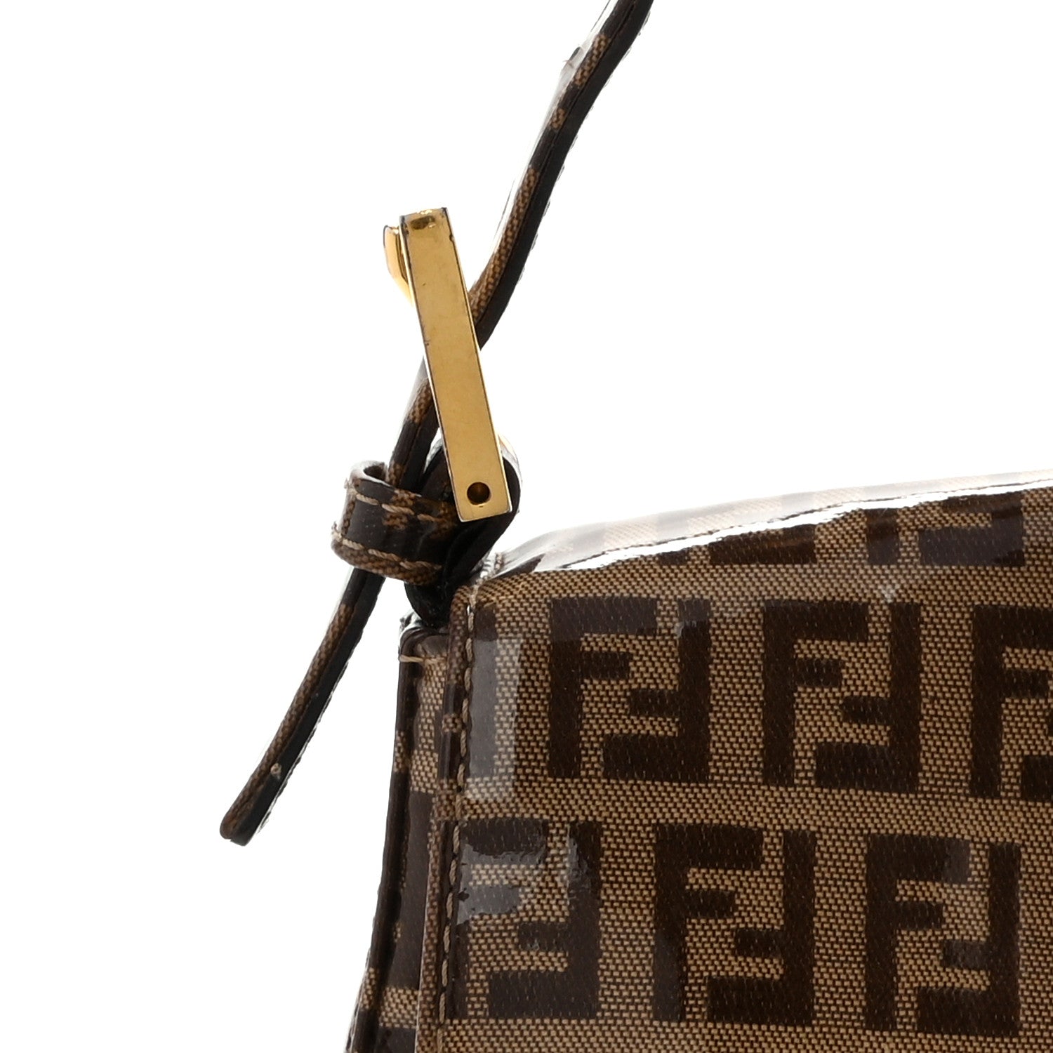 Fendi Vinyl Zucchino Baguette Tobacco 1 of 14