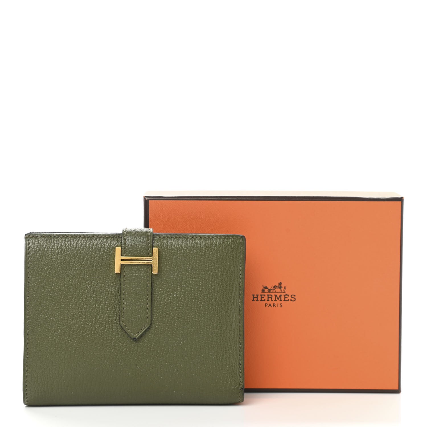 Hermes Chevre Mysore Bearn Compact Wallet Canopee 9 of 9