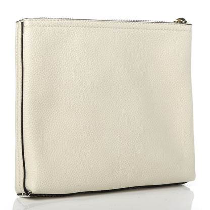 Gucci Pebbled Calfskin Medium Logo Portfolio Clutch White 3 of 7
