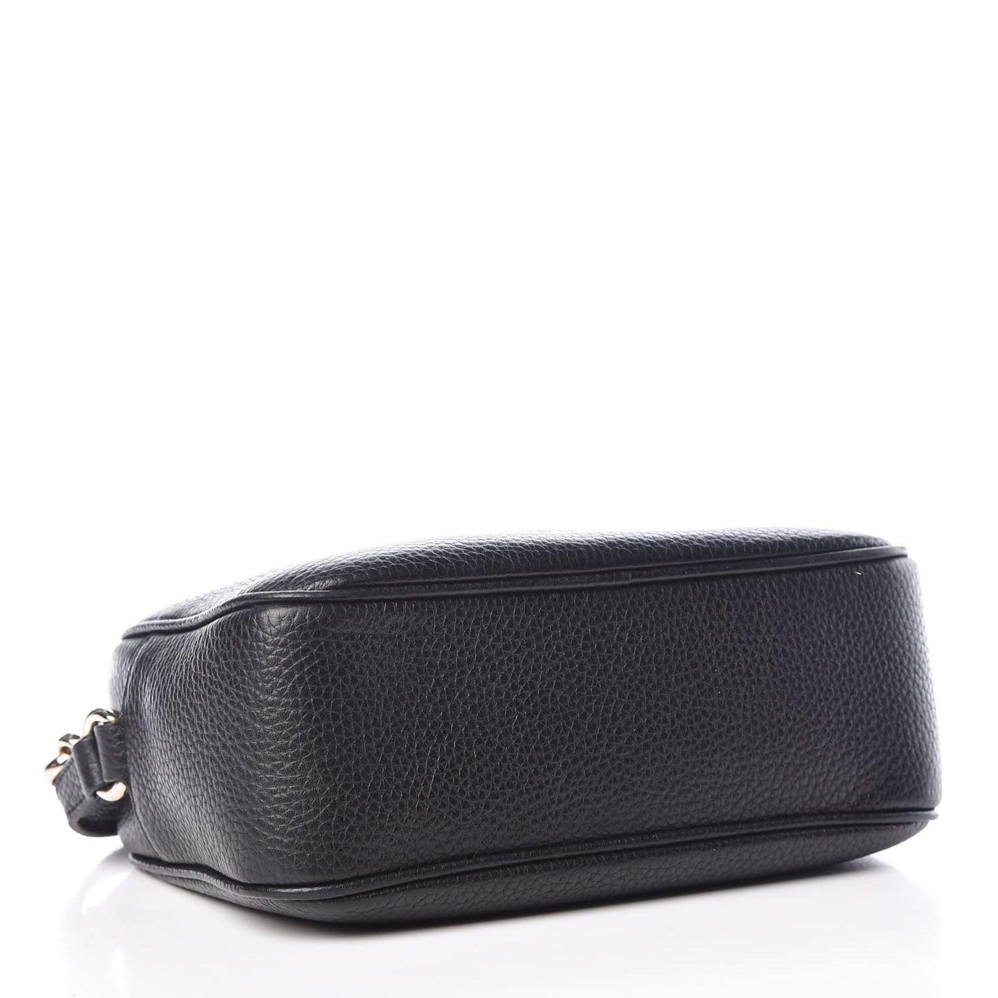 Pebbled Calfskin Small Soho Disco Bag Black
