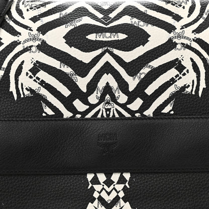 MCM Striped Visetos Funky Zebra Stud Keana Boston Black Blue 7 of 12
