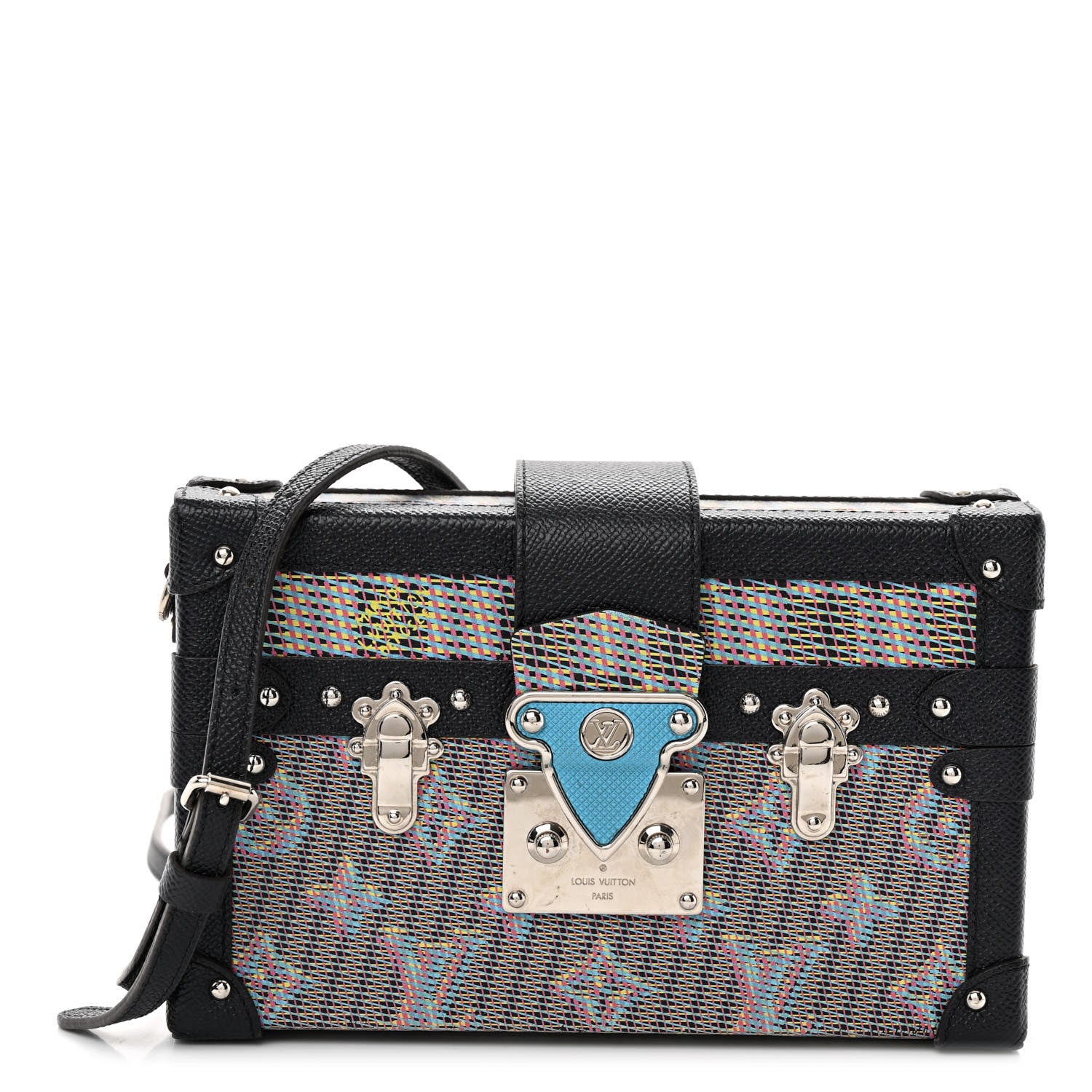 Louis Vuitton Calfskin Monogram LV Pop Petite Malle Blue 1 of 9