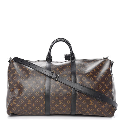 Louis Vuitton Monogram Macassar Keepall Bandouliere 55 1 of 7