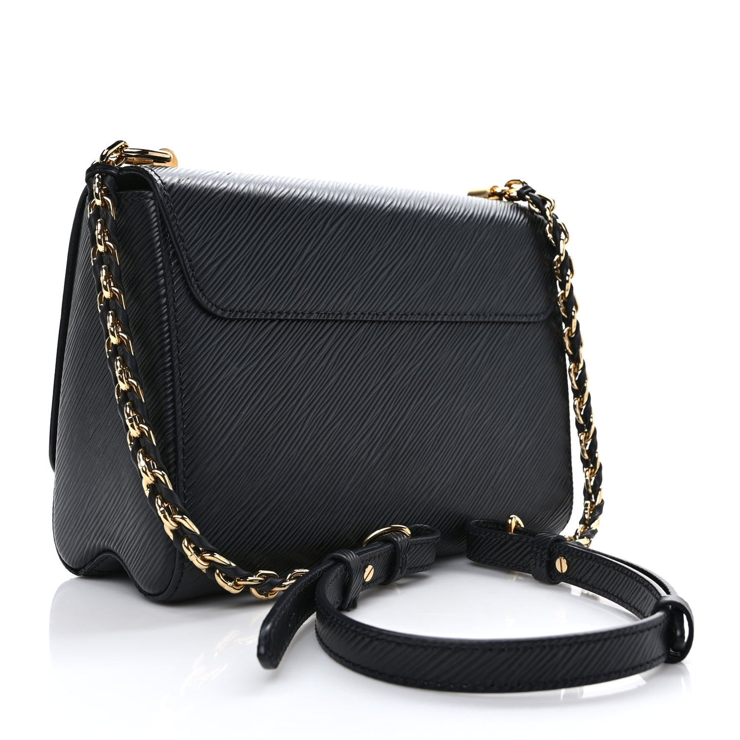 Epi Twist Shoulder Bag MM Matte Black Gold