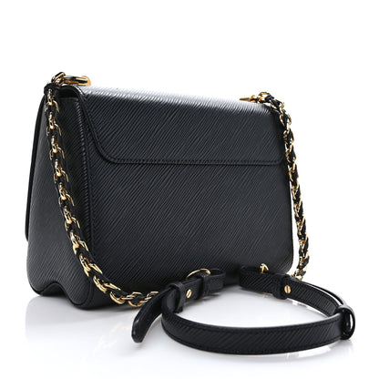 Louis Vuitton Epi Twist Shoulder Bag MM Matte Black Gold 4 of 10