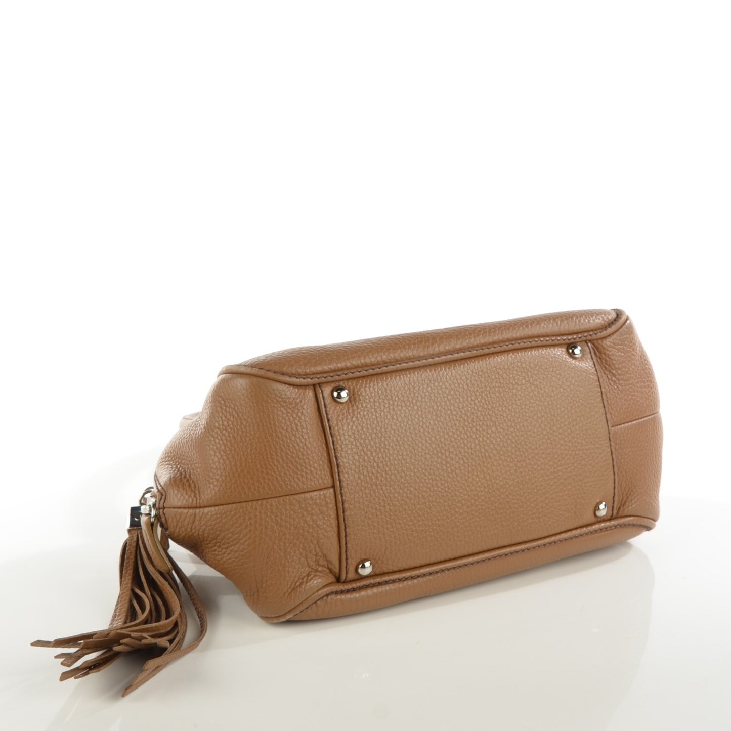 Calfskin Small Tassel Bowler Light Brown