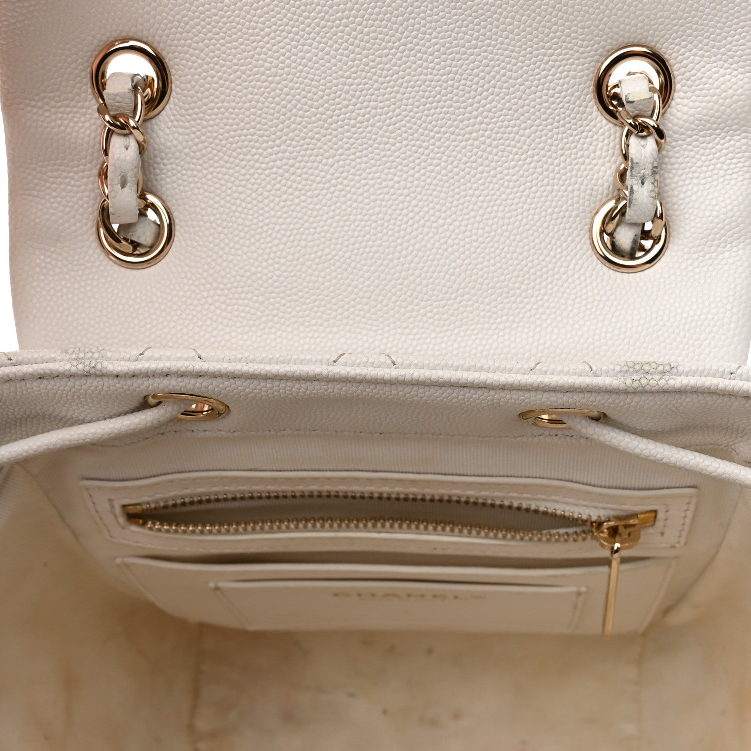 Chanel Caviar Quilted Mini Urban Spirit Backpack White 10 of 30