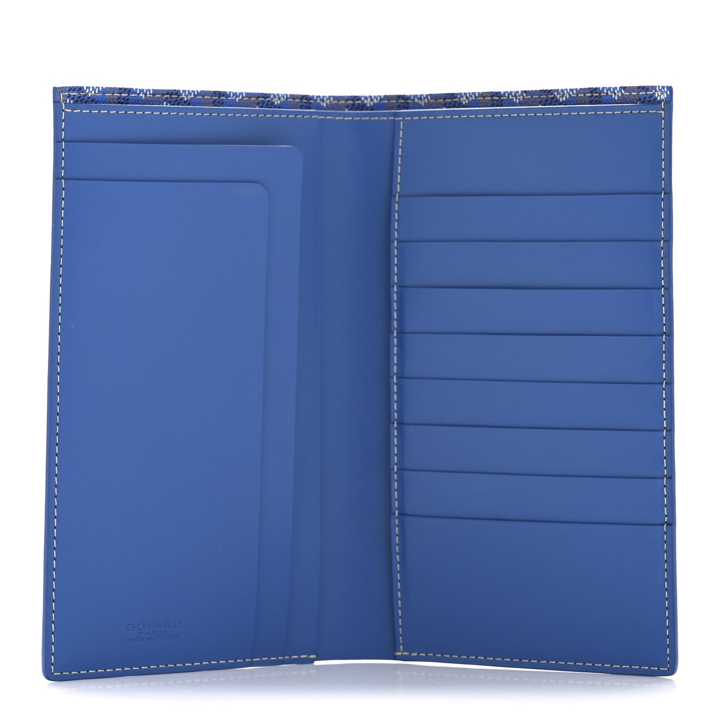 Goyardine Long Bi-Fold Wallet Sky Blue