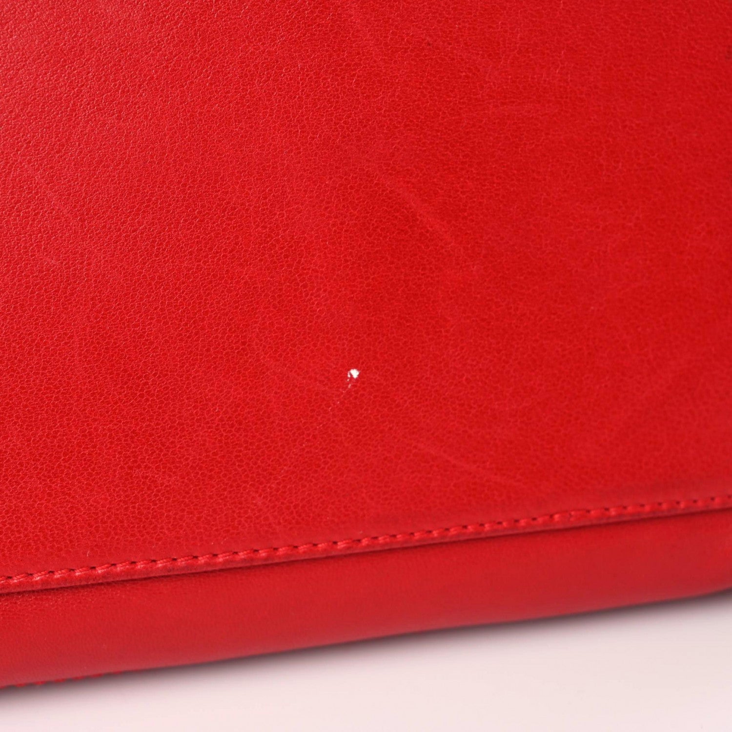 Chanel Lambskin CC Drawstring Shoulder Bag Red 14 of 22