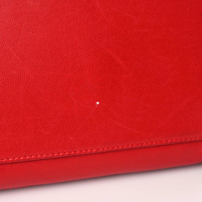Chanel Lambskin CC Drawstring Shoulder Bag Red 14 of 22