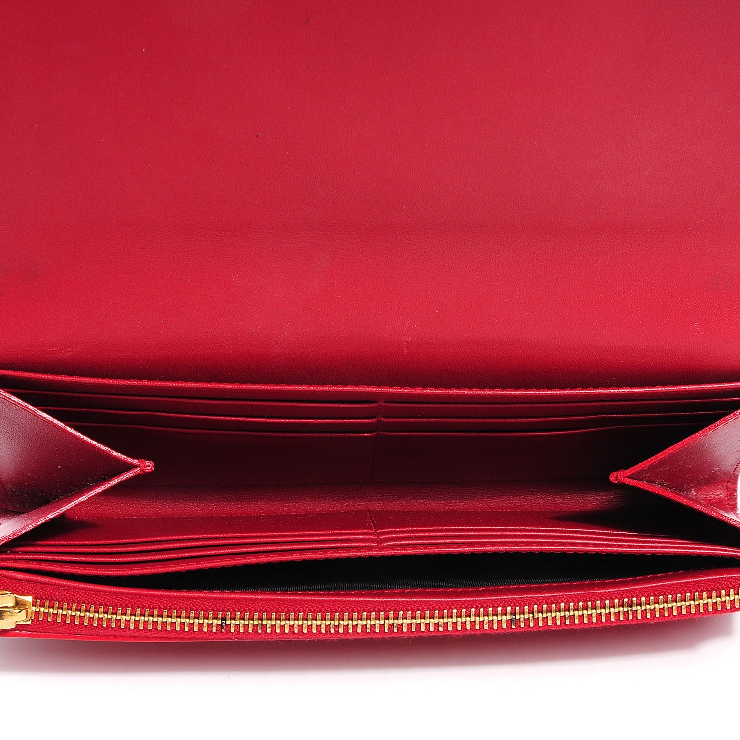 Saint Laurent Leather Classic Large Marquage Flap Wallet Red 8 of 8