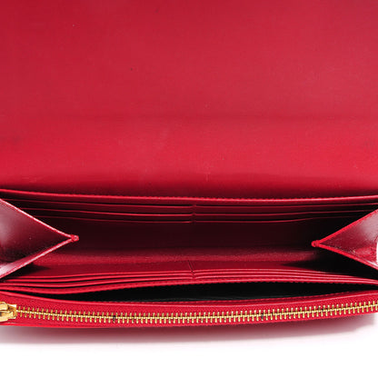 Saint Laurent Leather Classic Large Marquage Flap Wallet Red 8 of 8