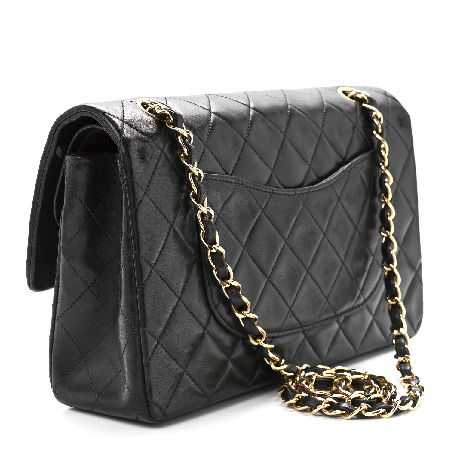 Chanel Lambskin Quilted Medium Double Flap Black 3 of 12