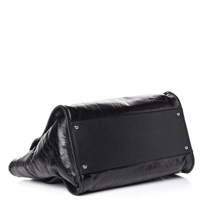 Chanel Glazed Calfskin Large Deauville Tote Black 5 of 12