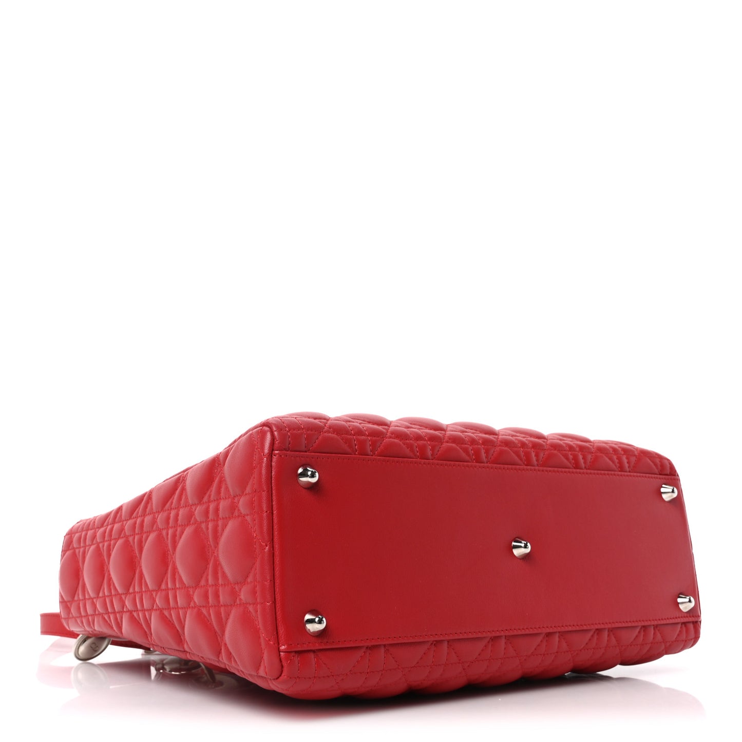Lambskin Cannage Large Lady Dior Red Red
