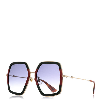 Gucci Square Frame Web GG0106S Sunglasses Tortoise 1 of 7