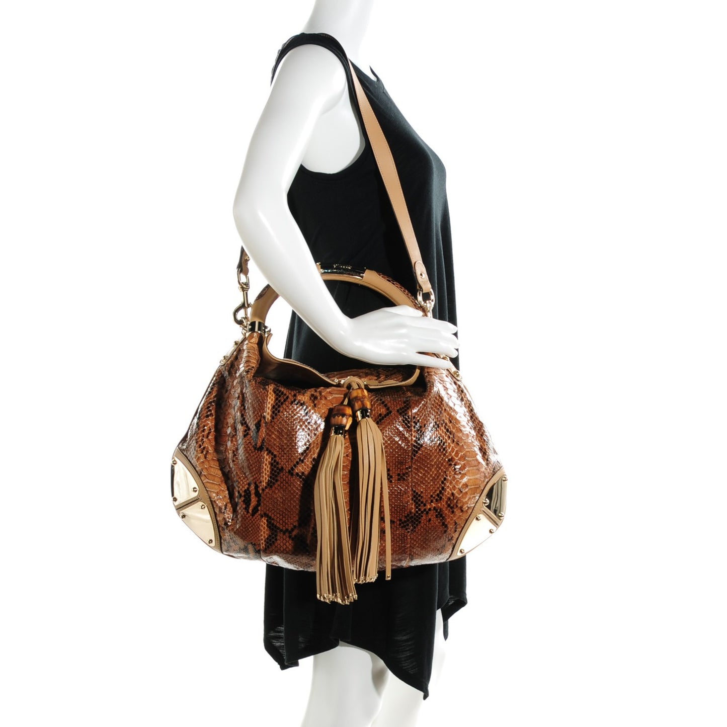 Python Large Indy Top Handle Hobo