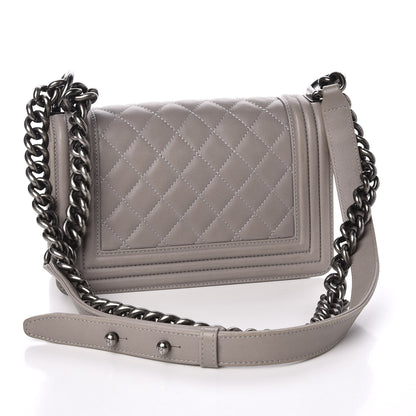 Chanel Calfskin Quilted Small Boy Flap Taupe 2 of 11