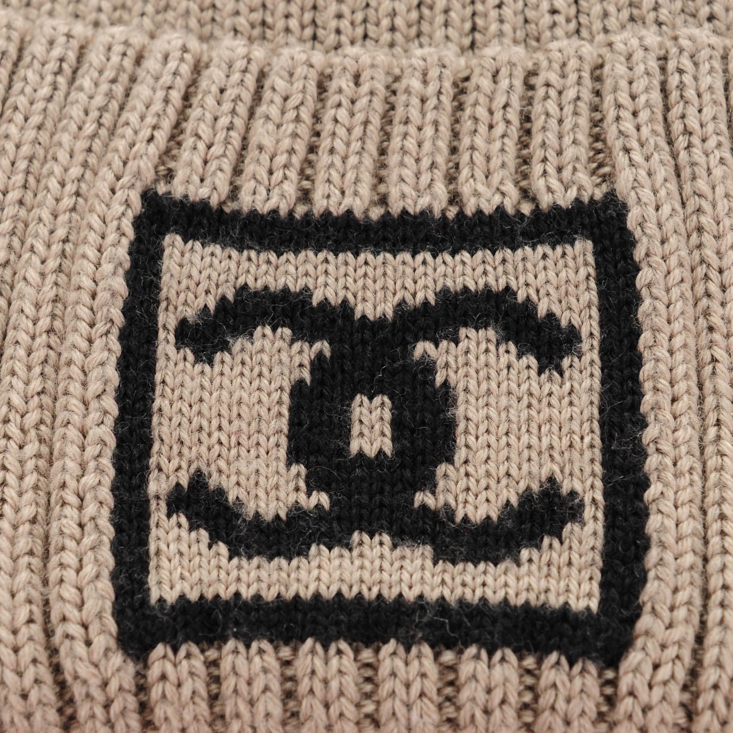 Chanel Merino Wool Silk Cashmere CC Beanie Hat Taupe 4 of 6
