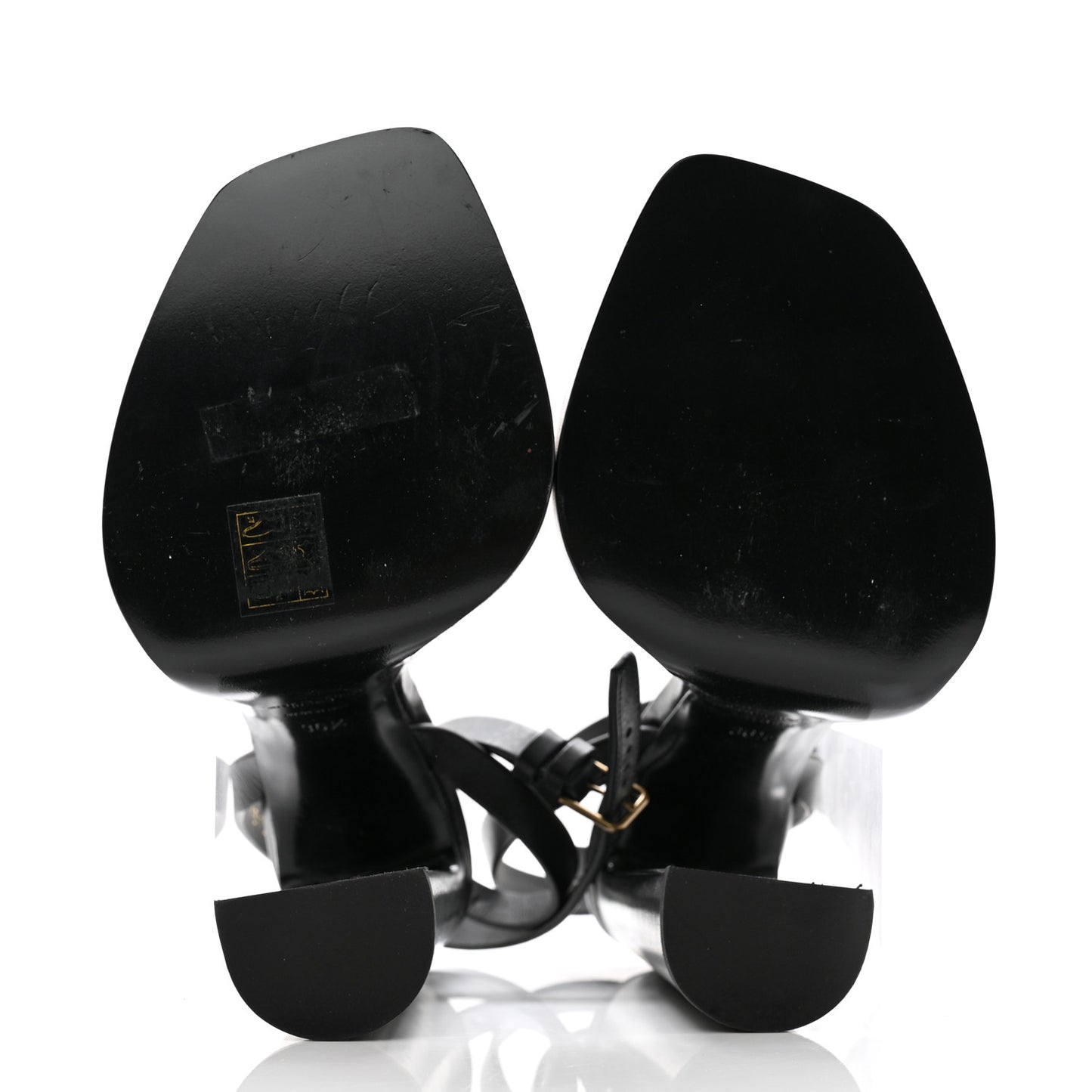 Calfskin Platz 105 Platform Sandals 36.5 Black