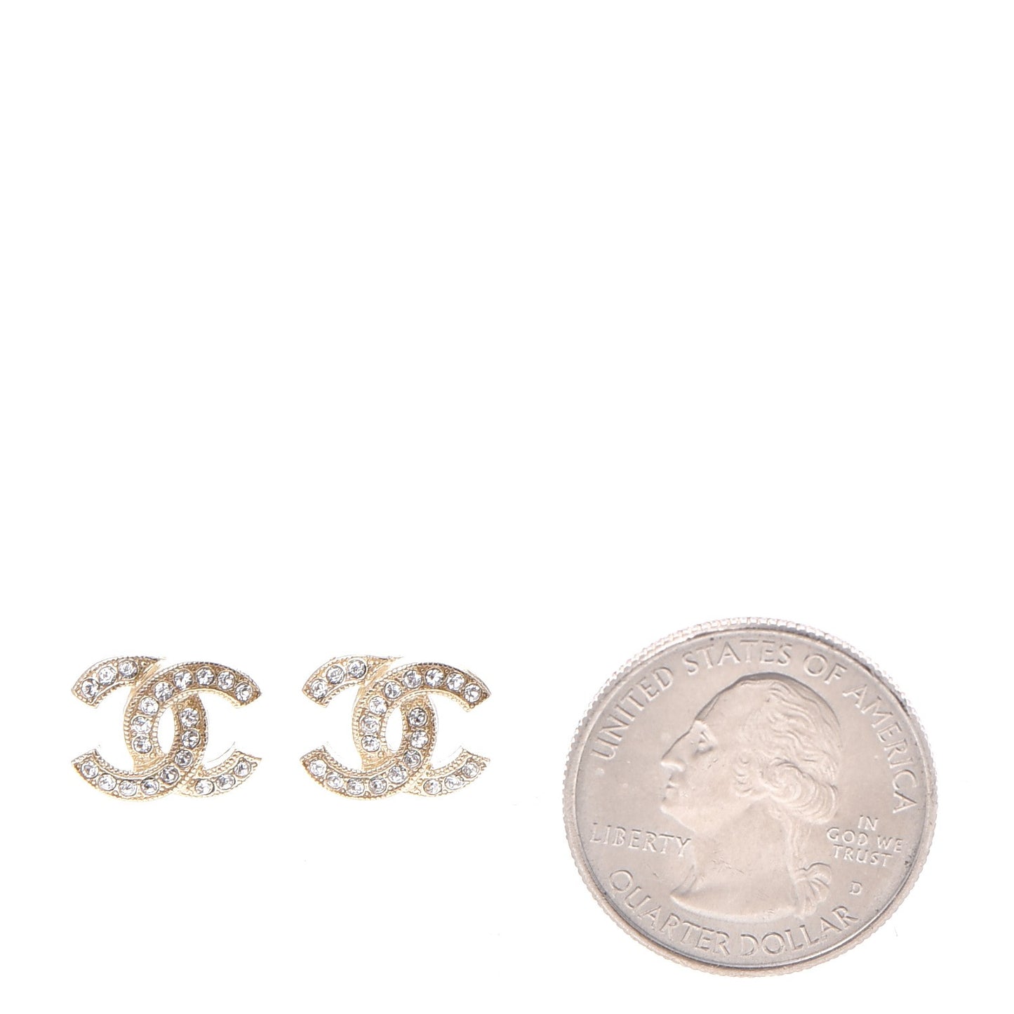 Crystal CC Earrings Gold