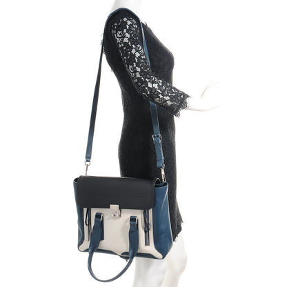 3.1 Phillip Lim 3.1 Leather Colorblock Medium Pashli Satchel Steel Off White 2 of 12