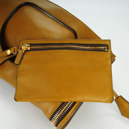 Tom Ford Ramskin Small Alix Padlock Zip Shoulder Bag Olive 5 of 7
