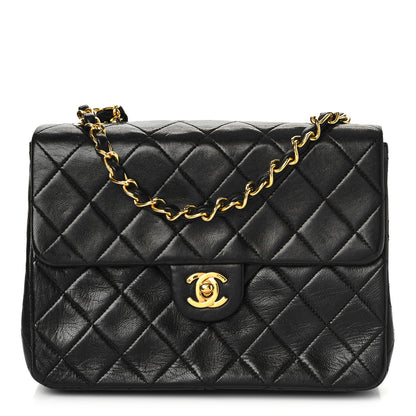 Chanel Lambskin Quilted Mini Square Flap Bag Black 1 of 9