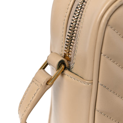 Saint Laurent Calfskin Matelasse Monogram Lou Camera Bag Dark Beige 18 of 21