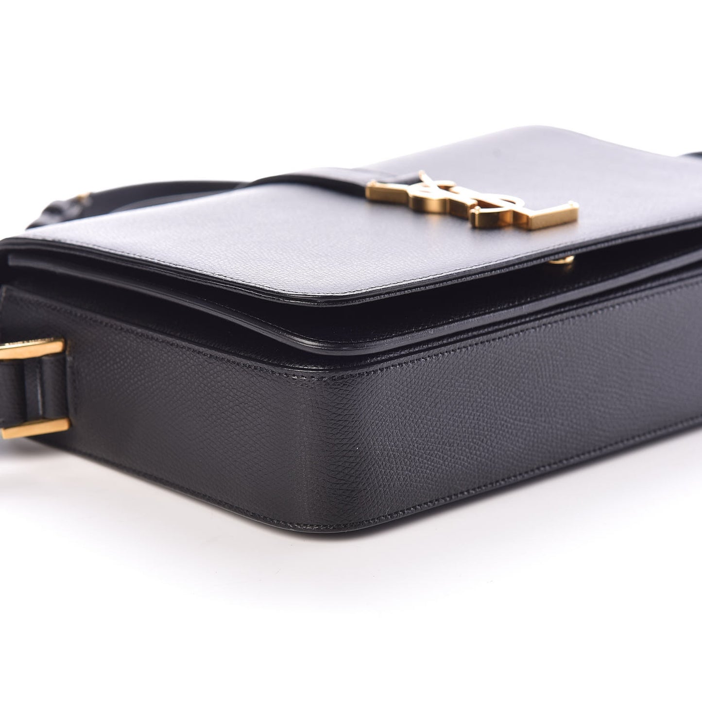 Textured Calfskin Medium Classic Monogram Universite Bag Black
