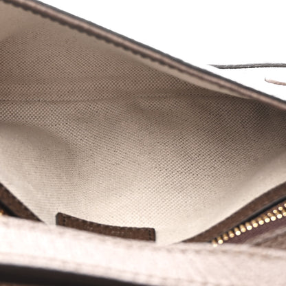 Gucci GG Supreme Monogram Textured Dollar Calfskin Blondie Chain Shoulder Flap Bag Beige Ebony New Acero 5 of 10