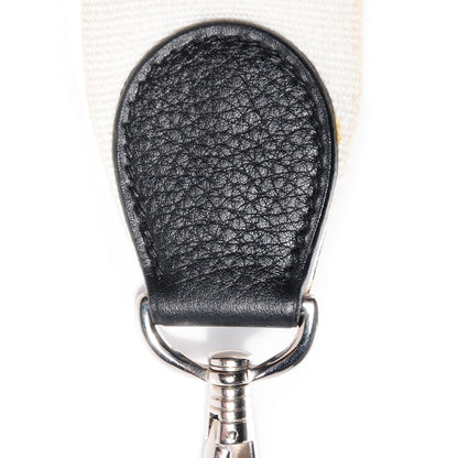 Hermes Taurillon Clemence Evelyne GM Blanc Noir 16 of 17